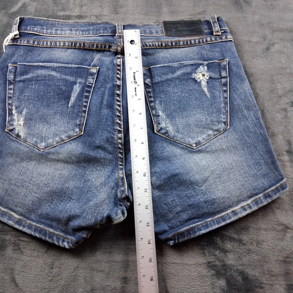 NWT One Teaspoon Denim Shorts Womens 26 Blue Distressed Frayed Cut Offs‎